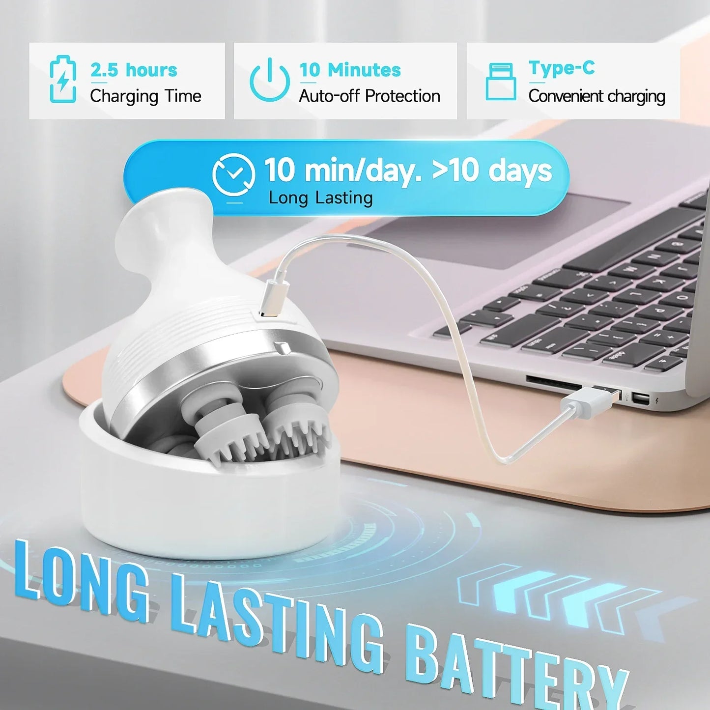 New Electric Smart Scalp Massager by Urbian Burj